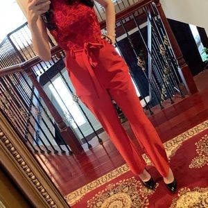 Lovers & Friends Gardanome red jumpsuit